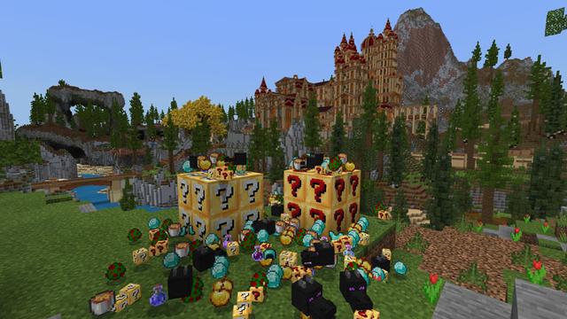 Screenshot of the Minecraft Bedrock Marketplace product Lucky Block Hunt created by BBB Studios.