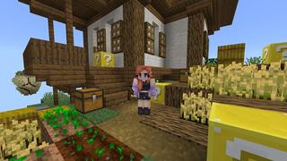 Screenshot of the Minecraft Bedrock Marketplace product Lucky Block Skyblock created by BBB Studios.