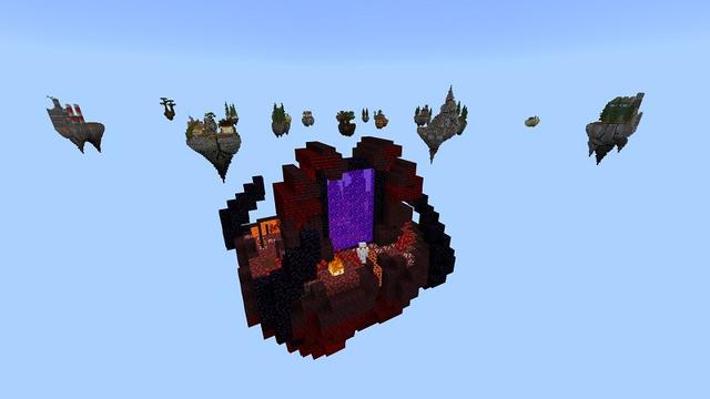 Screenshot of the Minecraft Bedrock Marketplace product Lucky Block Skyblock created by BBB Studios.