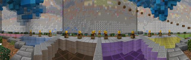 Panorama of the Minecraft Bedrock Marketplace product Lucky Jumps Parkour created by BBB Studios.