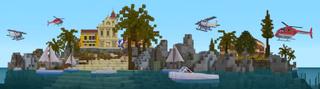 Panorama of the Minecraft Bedrock Marketplace product Millionaire Island created by BBB Studios.
