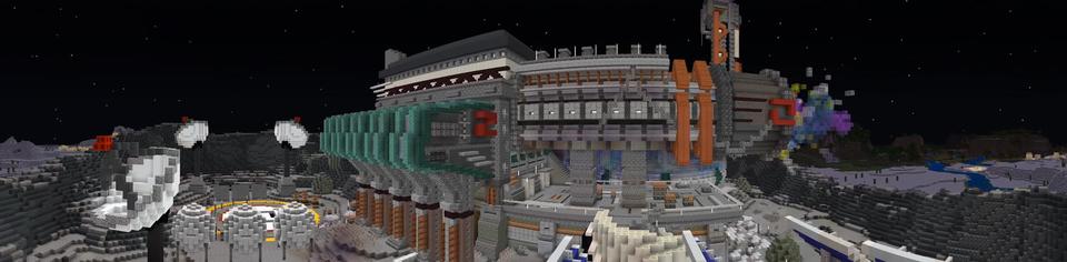 Panorama of the Minecraft Bedrock Marketplace product Moon Base created by BBB Studios.