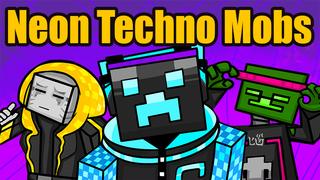 Thumbnail of the Minecraft Bedrock Marketplace product Neon Techno Mobs created by BBB Studios.