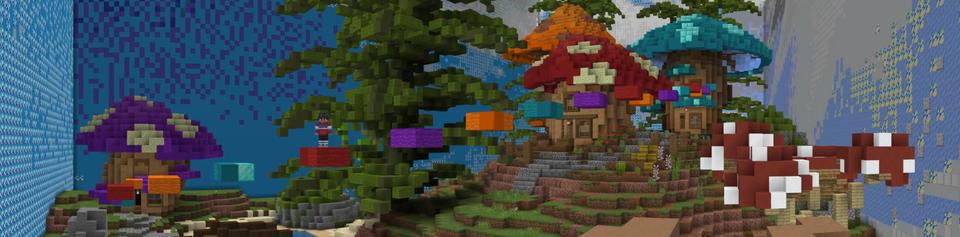 Panorama of the Minecraft Bedrock Marketplace product Parkour 1 created by BBB Studios.