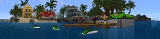 Panorama of the Minecraft Bedrock Marketplace product Planes, Cars, Boats created by BBB Studios.