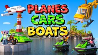 Thumbnail of the Minecraft Bedrock Marketplace product Planes, Cars, Boats created by BBB Studios.
