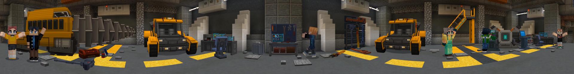 Panorama of the Minecraft Bedrock Marketplace product Sci Fi Mining created by BBB Studios.