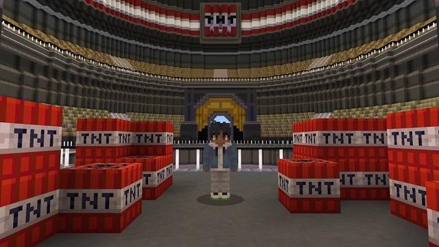 Screenshot of the Minecraft Bedrock Marketplace product TNT Run created by BBB Studios.