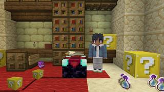 Screenshot of the Minecraft Bedrock Marketplace product Ultimate Lucky Blocks created by BBB Studios.