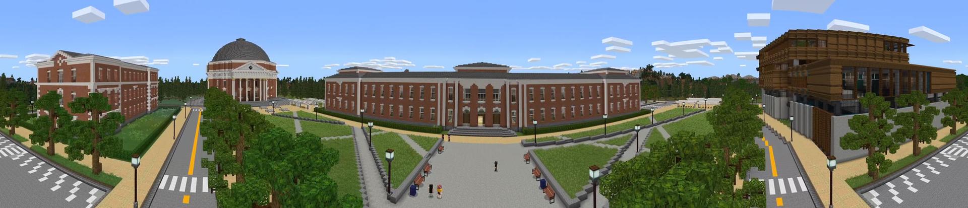 Panorama of the Minecraft Bedrock Marketplace product University Roleplay created by BBB Studios.