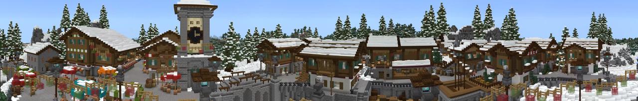 Panorama of the Minecraft Bedrock Marketplace product Winter Wonderland created by BBB Studios.