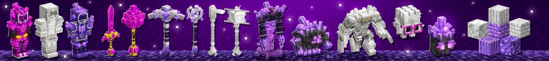Panorama of the Minecraft Bedrock Marketplace product Amethyst Expansion Add-On created by BDcraft.
