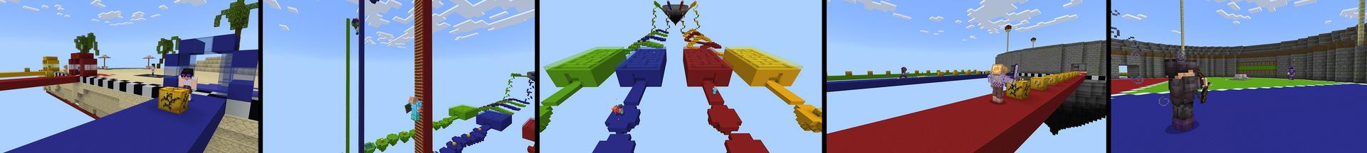 Panorama of the Minecraft Bedrock Marketplace product Lucky Block Race! created by BDcraft.