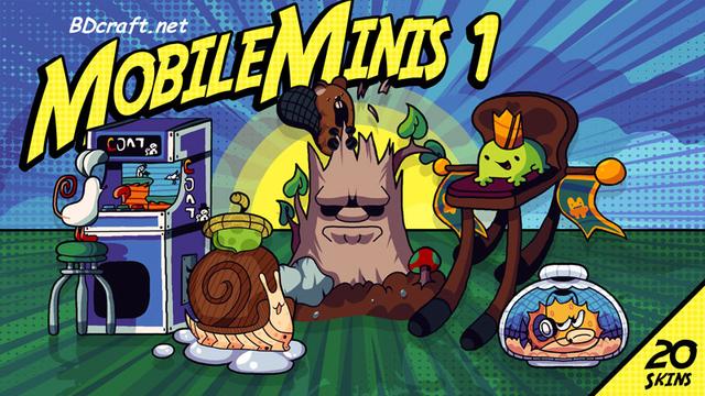 Thumbnail of the Minecraft Bedrock Marketplace product Mobile Minis 1 Skins created by BDcraft.