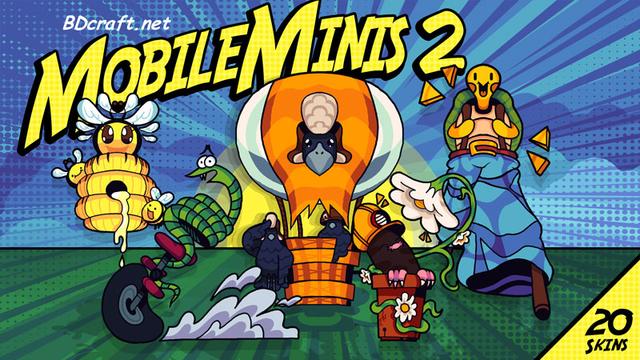 Thumbnail of the Minecraft Bedrock Marketplace product Mobile Minis 2 Skins created by BDcraft.