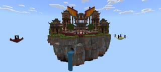 Panorama of the Minecraft Bedrock Marketplace product One Block Lucky Block created by BDcraft.