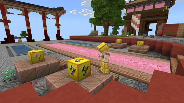Screenshot of the Minecraft Bedrock Marketplace product One Block Lucky Block created by BDcraft.