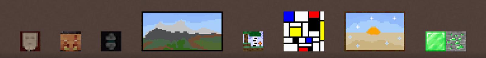 Panorama of the Minecraft Bedrock Marketplace product DIY Paintings Add-On created by Bedrock Productions.