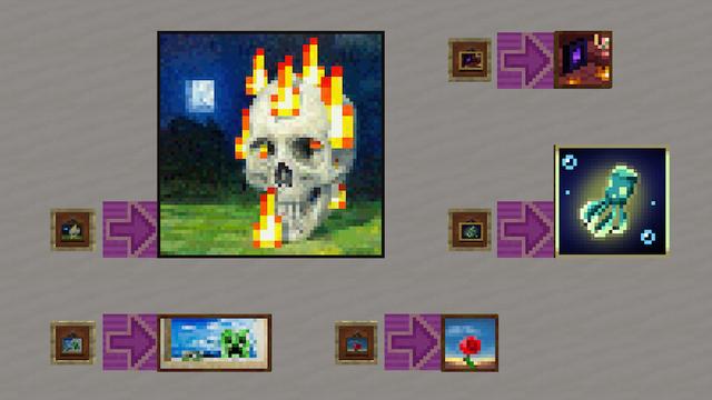 Screenshot of the Minecraft Bedrock Marketplace product DIY Paintings Add-On created by Bedrock Productions.