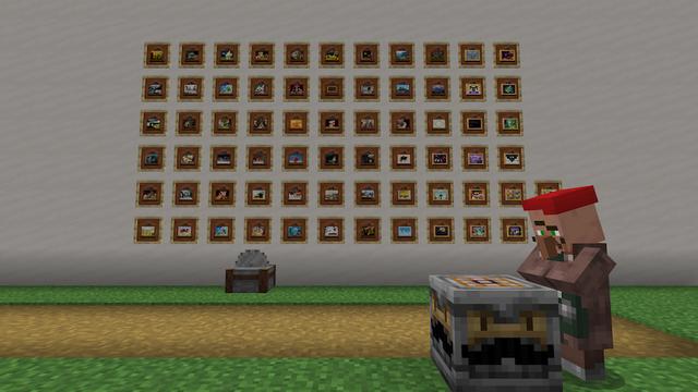 Screenshot of the Minecraft Bedrock Marketplace product DIY Paintings Add-On created by Bedrock Productions.