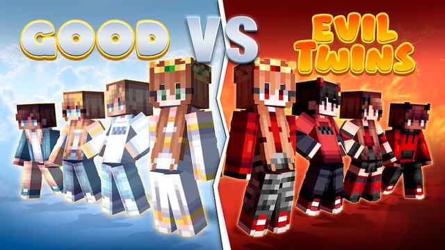 Thumbnail of the Minecraft Bedrock Marketplace product Good vs Evil Twins created by Bedrock Productions.