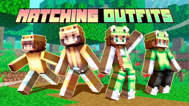 Thumbnail of the Minecraft Bedrock Marketplace product Matching Outfits created by Bedrock Productions.