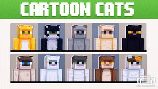 Thumbnail of the Minecraft Bedrock Marketplace product Cartoon Cats created by Big Dye Gaming.