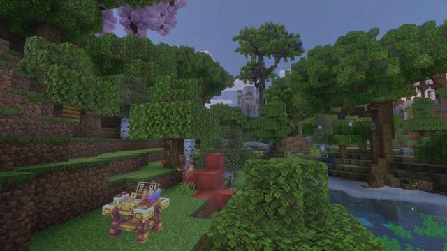 Screenshot of the Minecraft Bedrock Marketplace product Forestree Custom Tree Pack created by Big Dye Gaming.