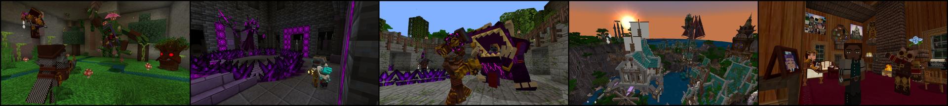Panorama of the Minecraft Bedrock Marketplace product Magical Moving House Adventure created by Big Dye Gaming.