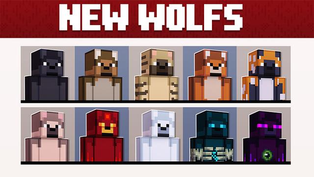 Thumbnail of the Minecraft Bedrock Marketplace product New Wolfs created by Big Dye Gaming.