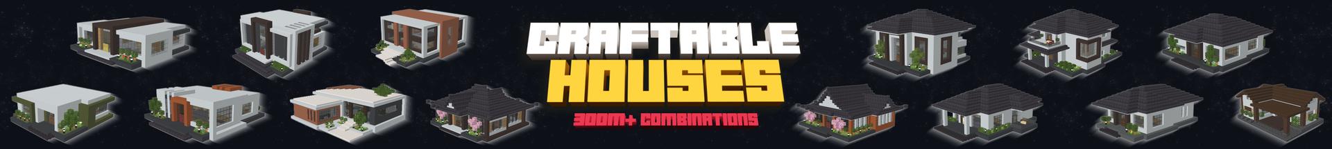 Panorama of the Minecraft Bedrock Marketplace product Craftable Houses created by Black Arts Studios.