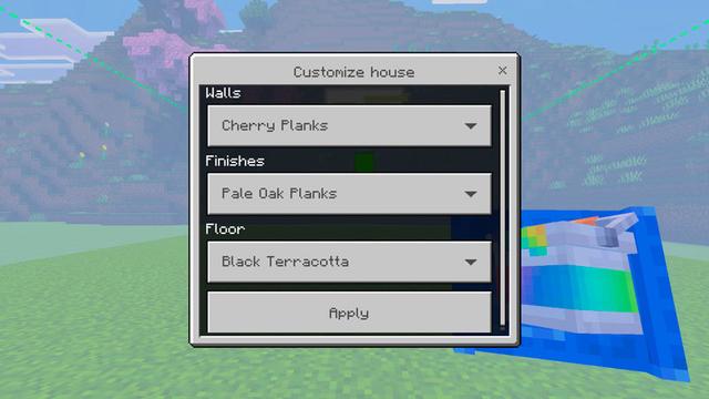 Screenshot of the Minecraft Bedrock Marketplace product Craftable Houses created by Black Arts Studios.