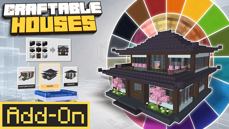 Thumbnail of the Minecraft Bedrock Marketplace product Craftable Houses created by Black Arts Studios.