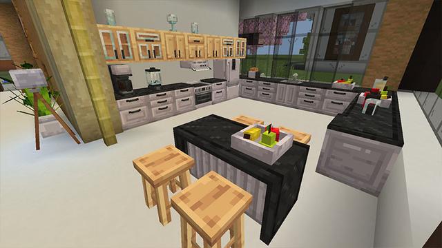 Screenshot of the Minecraft Bedrock Marketplace product Furniture Expansion created by Black Arts Studios.