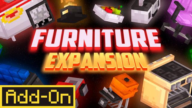 Thumbnail of the Minecraft Bedrock Marketplace product Furniture Expansion created by Black Arts Studios.