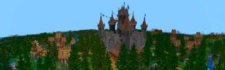 Panorama of the Minecraft Bedrock Marketplace product Kingdom Lucky Block created by Black Arts Studios.