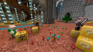 Screenshot of the Minecraft Bedrock Marketplace product Kingdom Lucky Block created by Black Arts Studios.