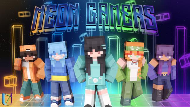 Thumbnail of the Minecraft Bedrock Marketplace product Neon Gamers created by Black Arts Studios.
