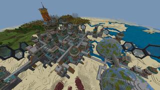 Screenshot of the Minecraft Bedrock Marketplace product Scrap Town created by Black Arts Studios.