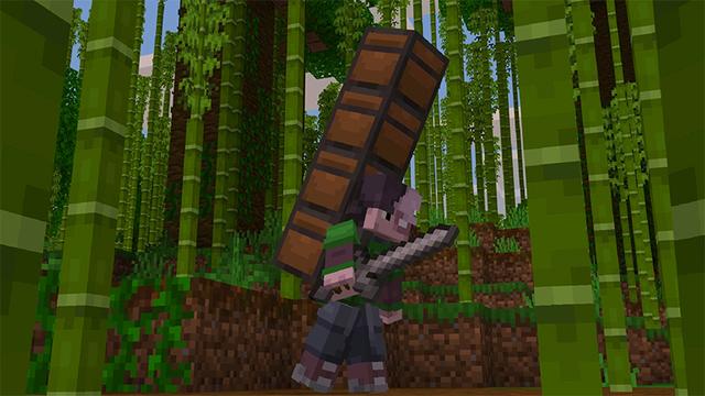 Screenshot of the Minecraft Bedrock Marketplace product Backpack Add-On created by Block Factory.