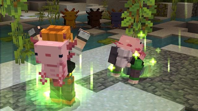 Screenshot of the Minecraft Bedrock Marketplace product Backpack Add-On created by Block Factory.