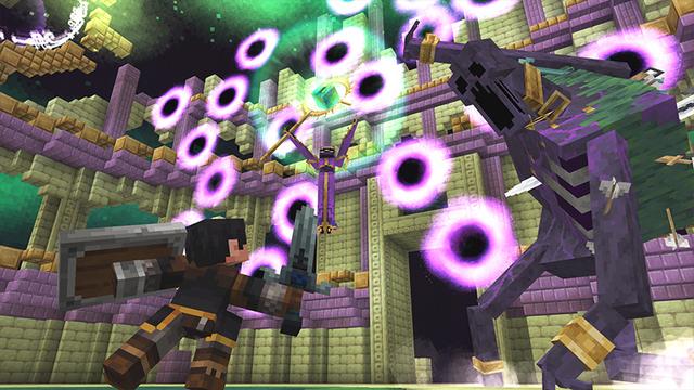 Screenshot of the Minecraft Bedrock Marketplace product Bosses Rise Add-On created by Block Factory.