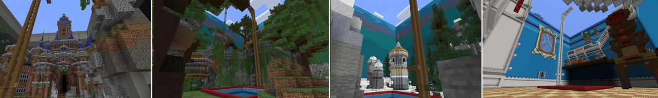Panorama of the Minecraft Bedrock Marketplace product Fill The Pool created by Block Factory.