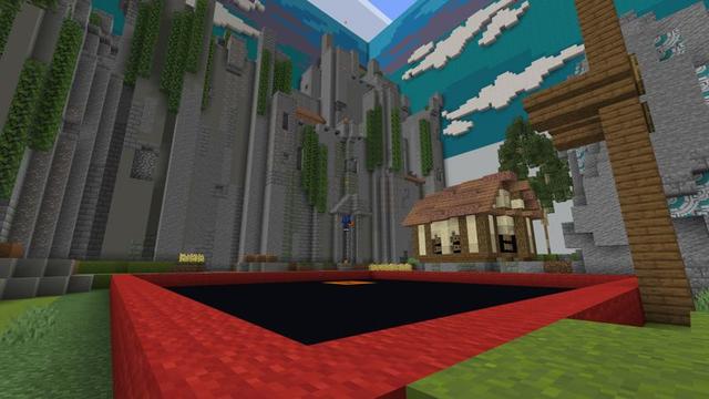 Screenshot of the Minecraft Bedrock Marketplace product Fill The Pool created by Block Factory.