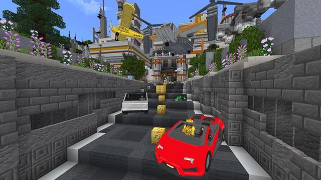 Screenshot of the Minecraft Bedrock Marketplace product Lucky Blocks created by Block Factory.