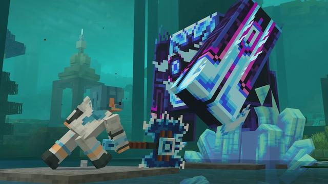 Screenshot of the Minecraft Bedrock Marketplace product OP Weapons created by Block Factory.