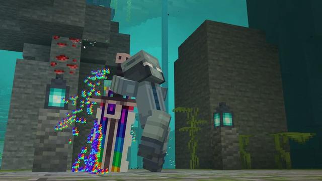 Screenshot of the Minecraft Bedrock Marketplace product OP Weapons created by Block Factory.