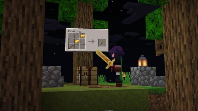 Screenshot of the Minecraft Bedrock Marketplace product Skyblock Weapons created by Block Factory.