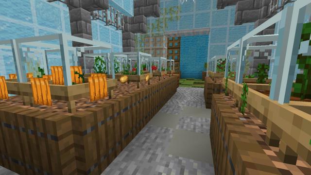 Screenshot of the Minecraft Bedrock Marketplace product Auto Farming Add-On created by Block Perfect Studios.