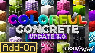 Thumbnail of the Minecraft Bedrock Marketplace product Colorful Concrete created by Block Perfect Studios.